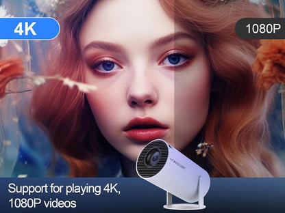 Loak Ultra 4K - 180° Draagbare Projector met WiFi en Bluetooth